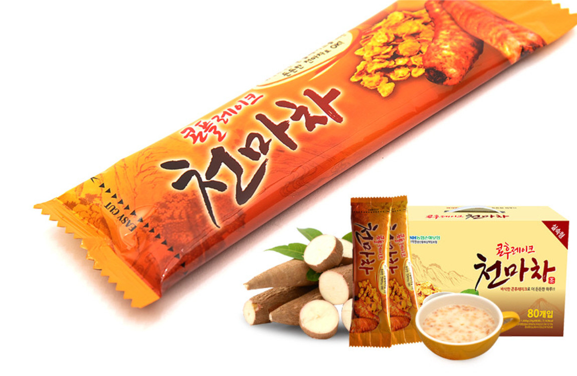 DONGIL Corn Flake Cheonma Tea 80 Sticks Korean Yam Gastrodia Elata Meal Drink