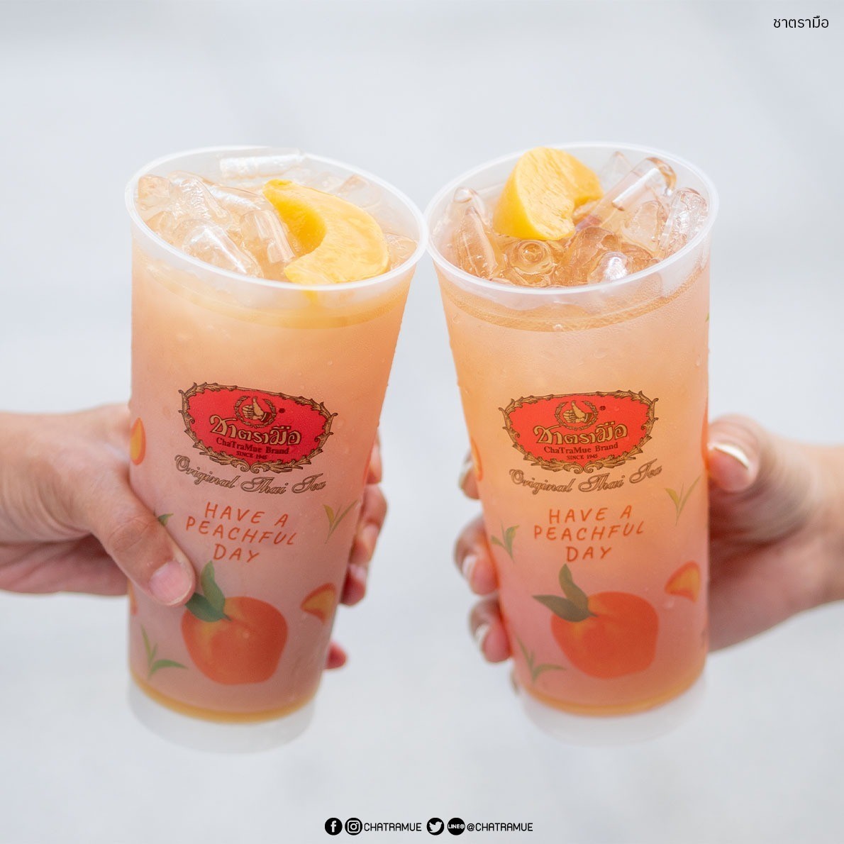 3x ChaTraMue Instant Peach Tea Powder 20g x 5 Sachets