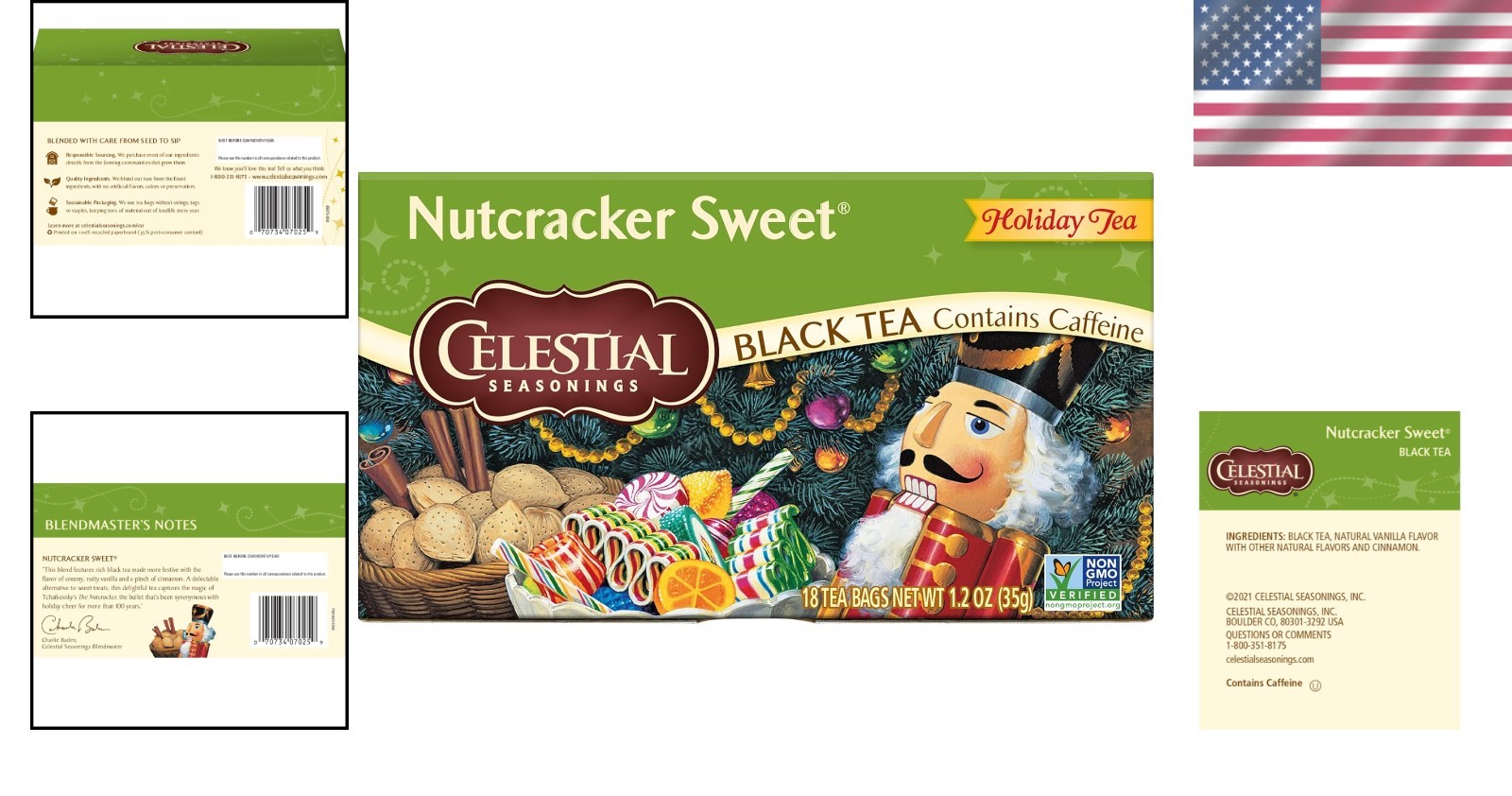 Nutcracker Sweet Black Tea – High Caffeine, Eco-Friendly Choice – 108 Teabags