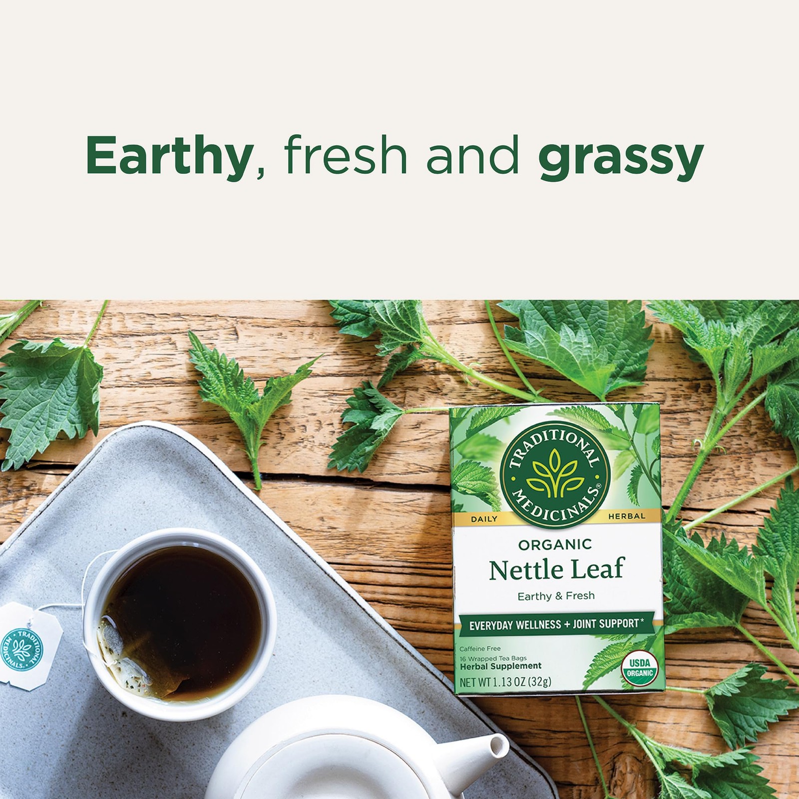Traditional Medicinals Organic, Nettle Tea – Supports 16 count (Pack of 1)
