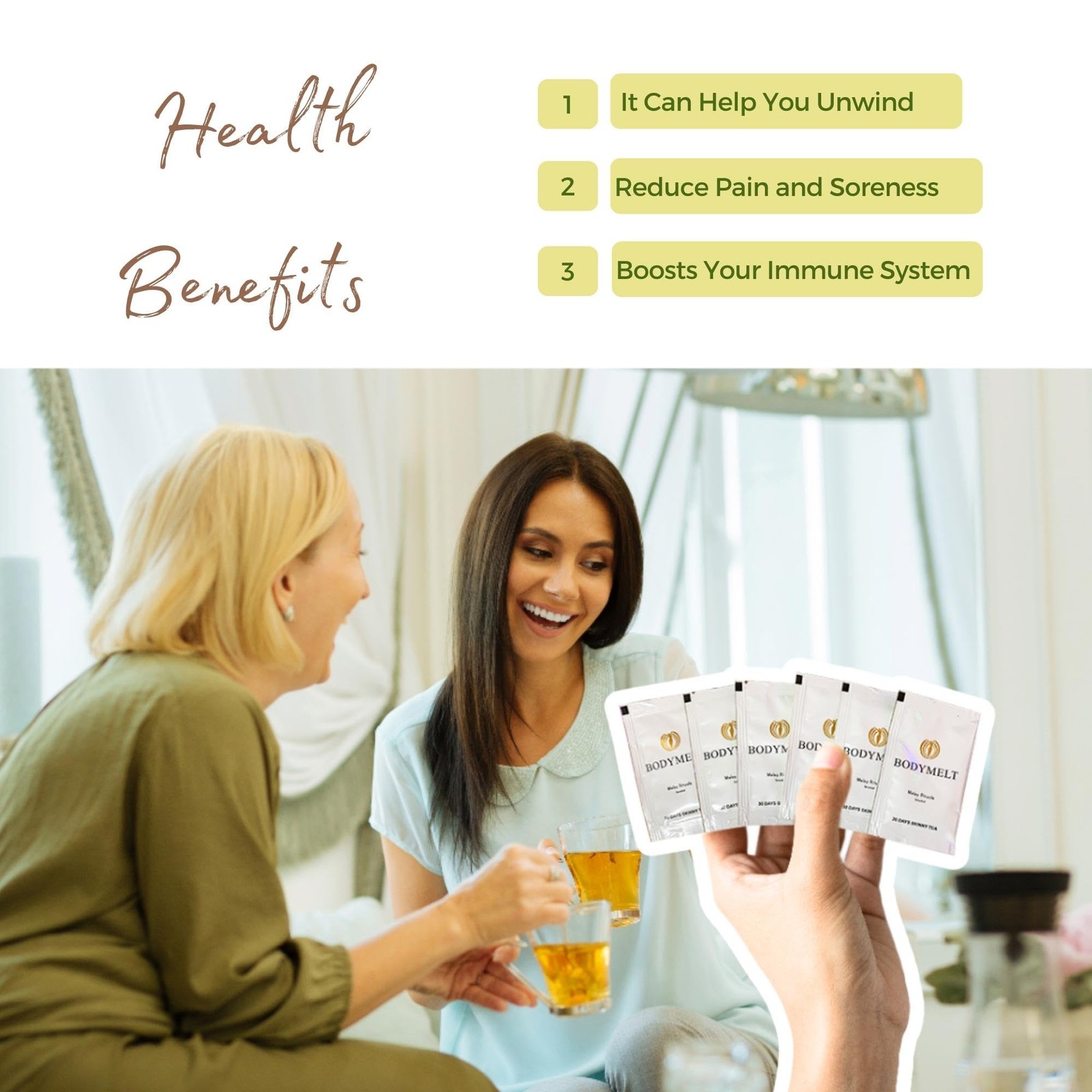 BODYMELT 30 Days Detox Tea Powder Form | Herbal Tea Formula | 30 Sachet Powder |
