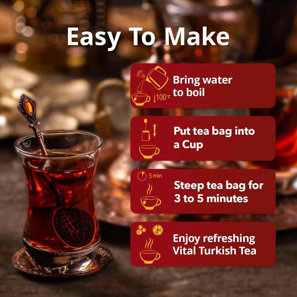 Eastern Vital Turkish Tea 25 tea Bags Free Shipping World Wide