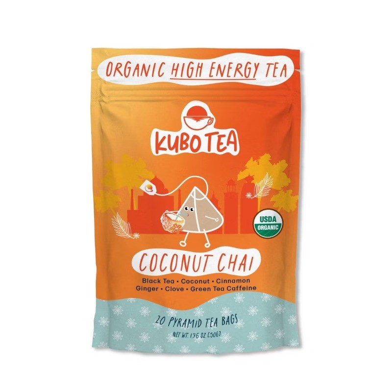Organic High Caffeine Spiced Coconut Blend Coconut Chai Black Tea Bags – 20ct