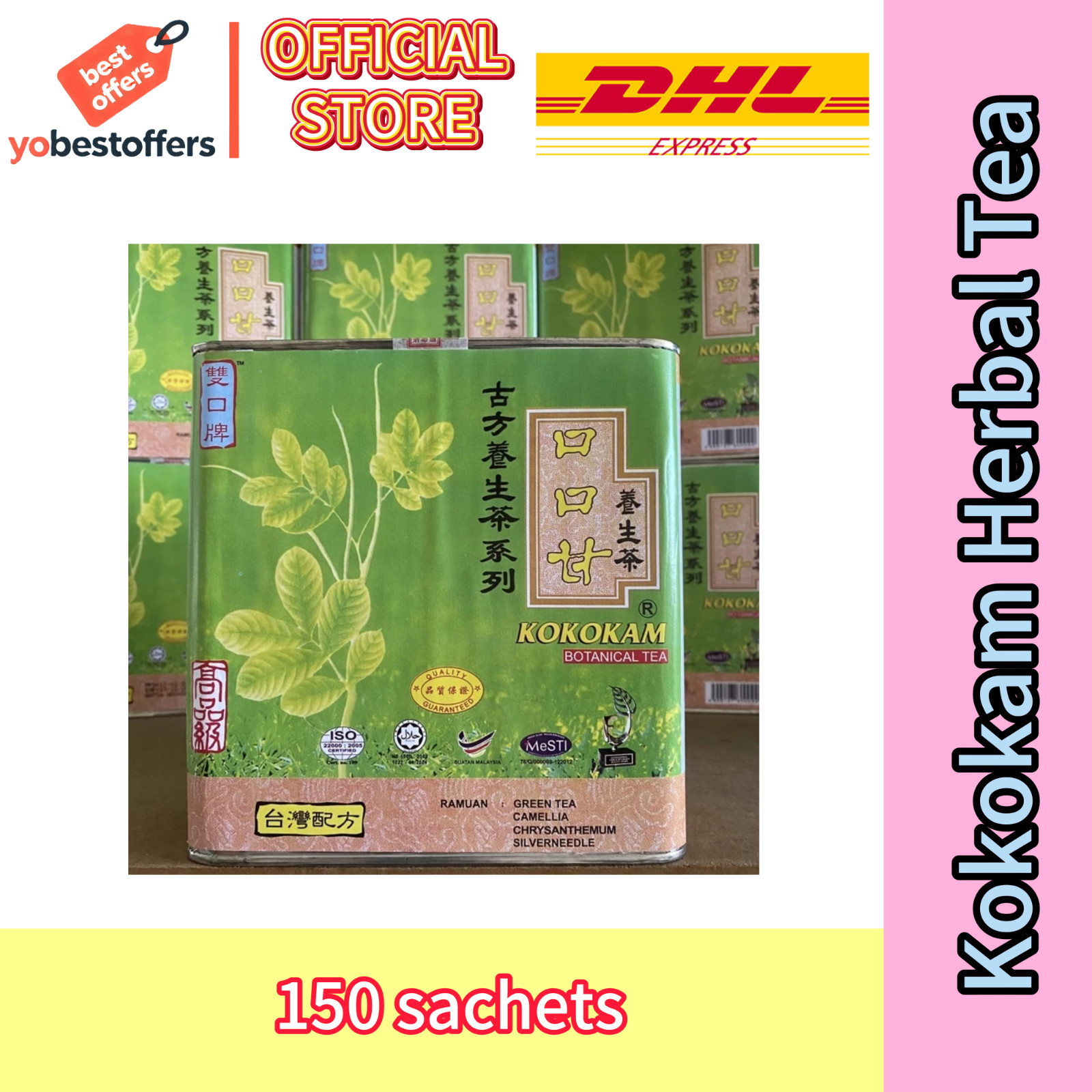 Kokokam Herbal Tea (150 Bags) | Natural Wellness | Traditional Malaysian Drink