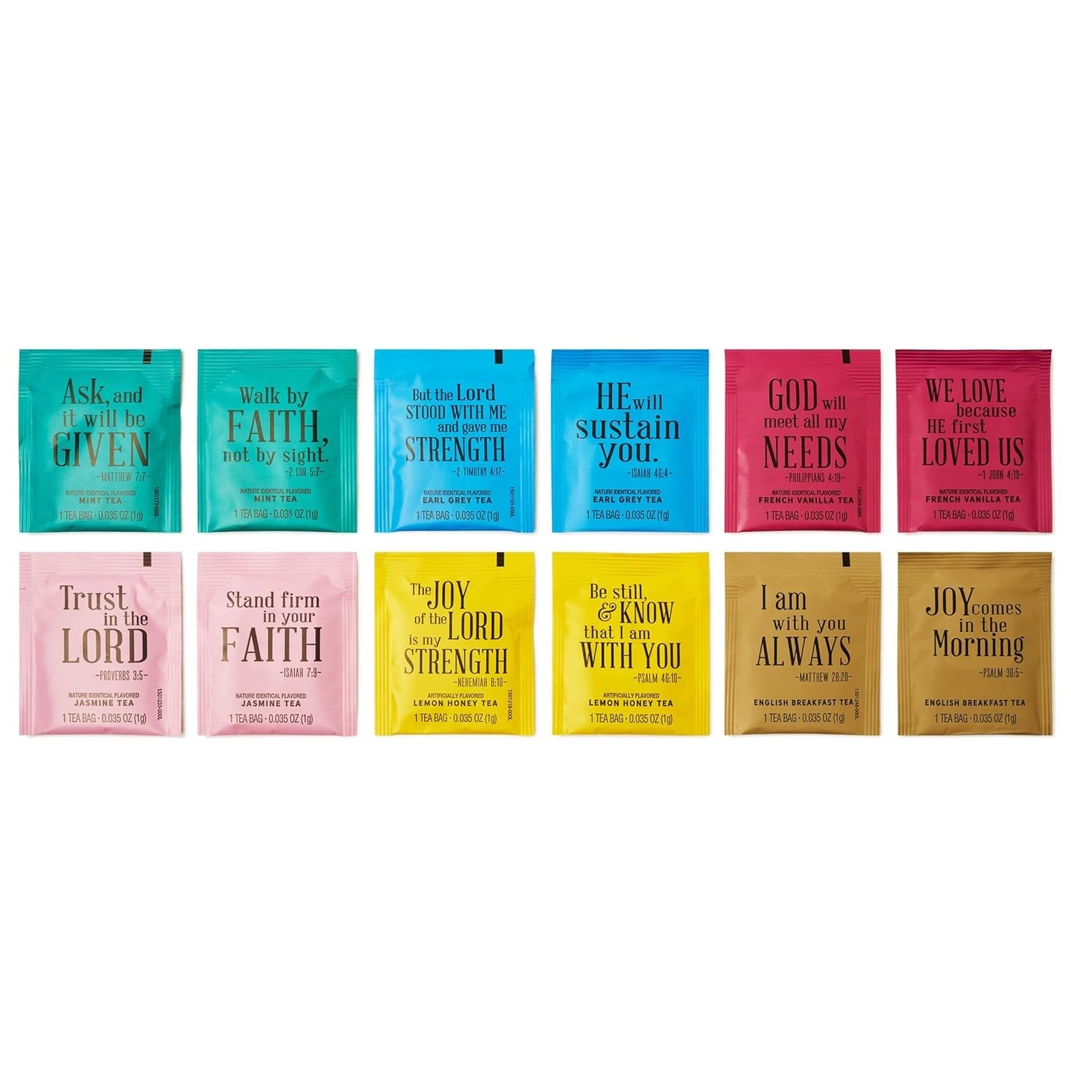 Deluxe 90 Count Tea Affirmations Set – Enjoy 6 Flavors with Bible Inspiration