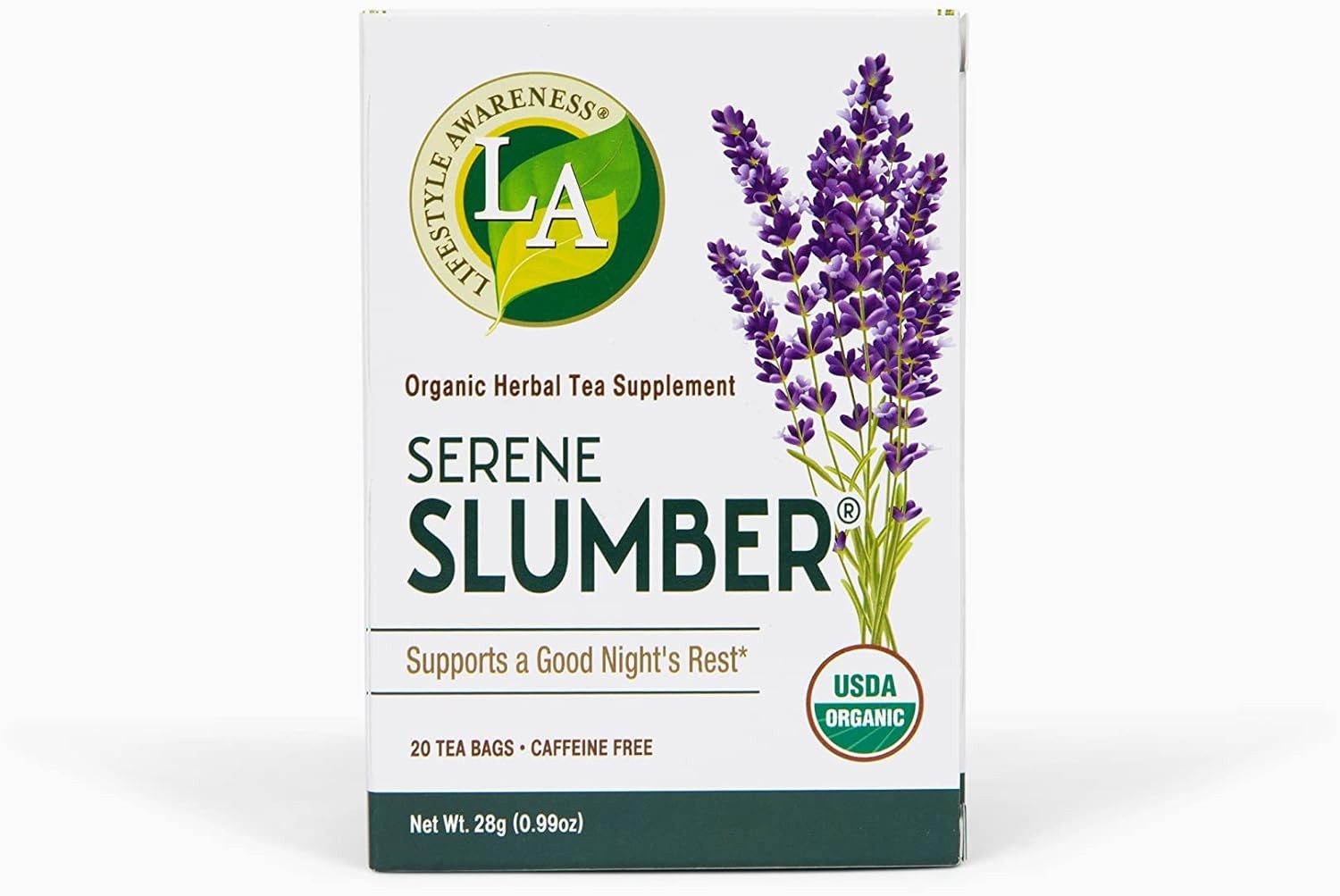 Serene Slumber Tea with Soothing Lavender, Caffeine-Free , 20 Tea Bags