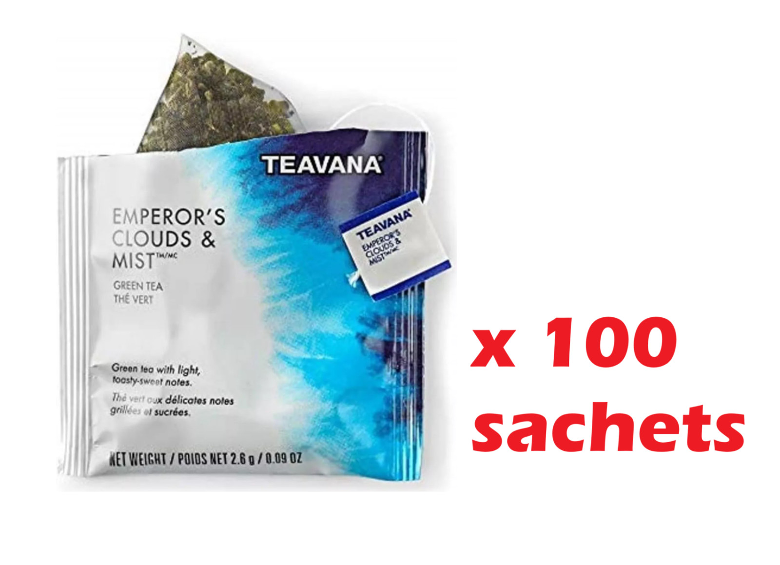 STARBUCKS TEAVANA 100 SACHETS EMPEROR’S CLOUDS & MIST SACHETS TEA BAGS