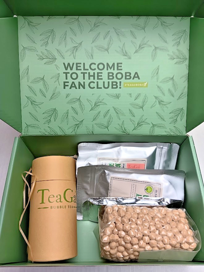 TeaGal Bubble Tea Kit w/ 4 Reusable Straws Earl Grey Black Jasmine Green