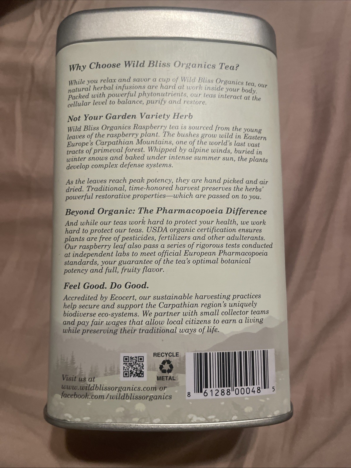 wildbliss organic wild rasberry leaf tea