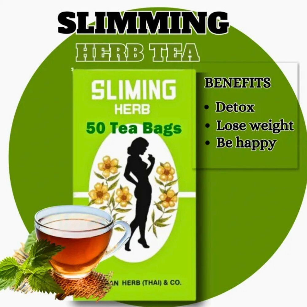 Sliming Herb Tea 4 Boxes (200 Sachets) Thai Herbal Botanical Blend Hot Drink