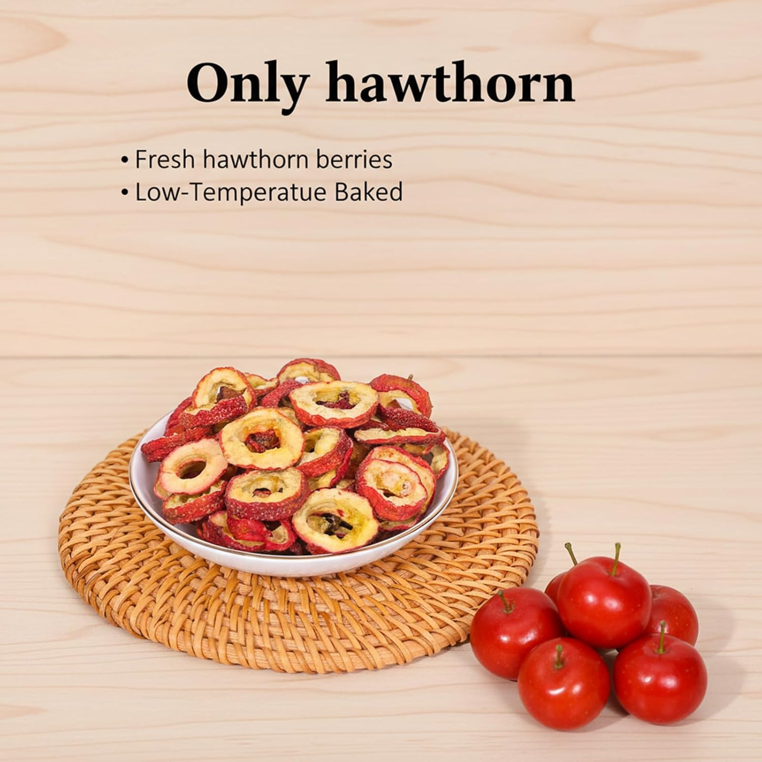 Dried Hawthorn Berry Slices, Fruit Tea Premium Seedless -10.6Oz/300G Hollow Circ