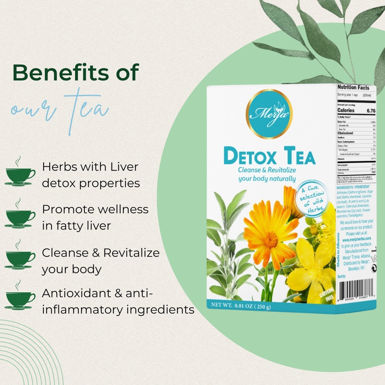 Detox Tea – Cleanse & Detox your liver – Loose Tea – 100% Natural Tea