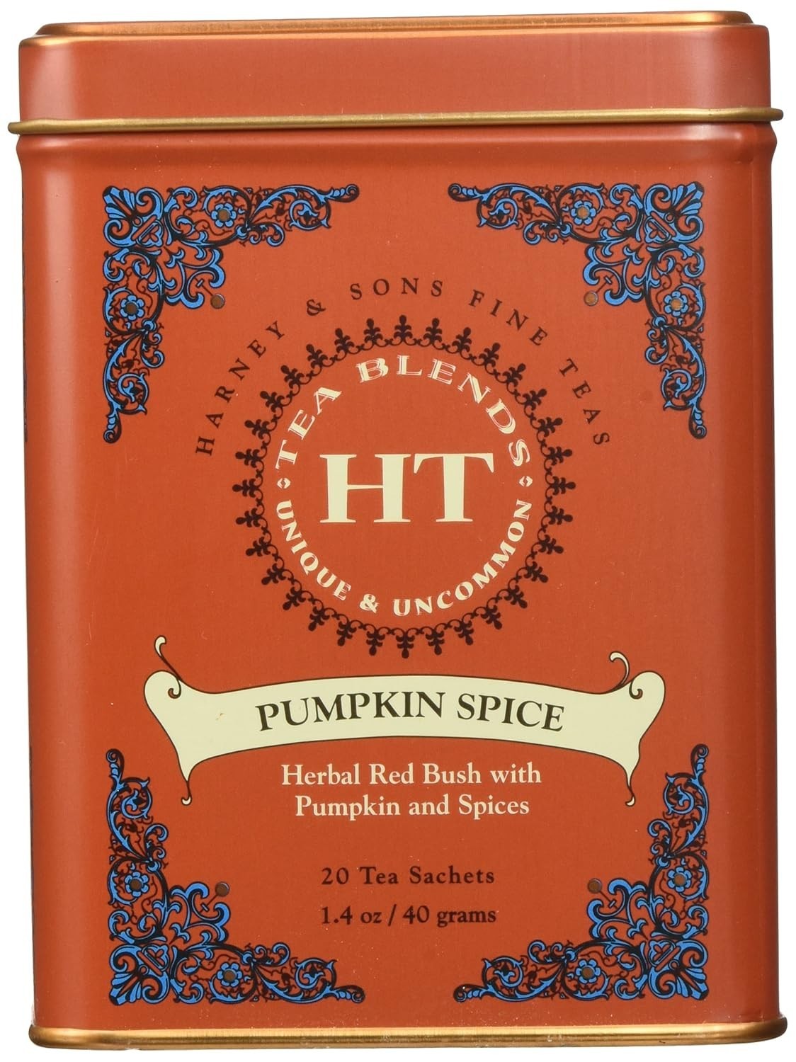 Organic Pumpkin Spice Rooibos Tea – 20 Sachet Tin | Gluten Free & Kosher