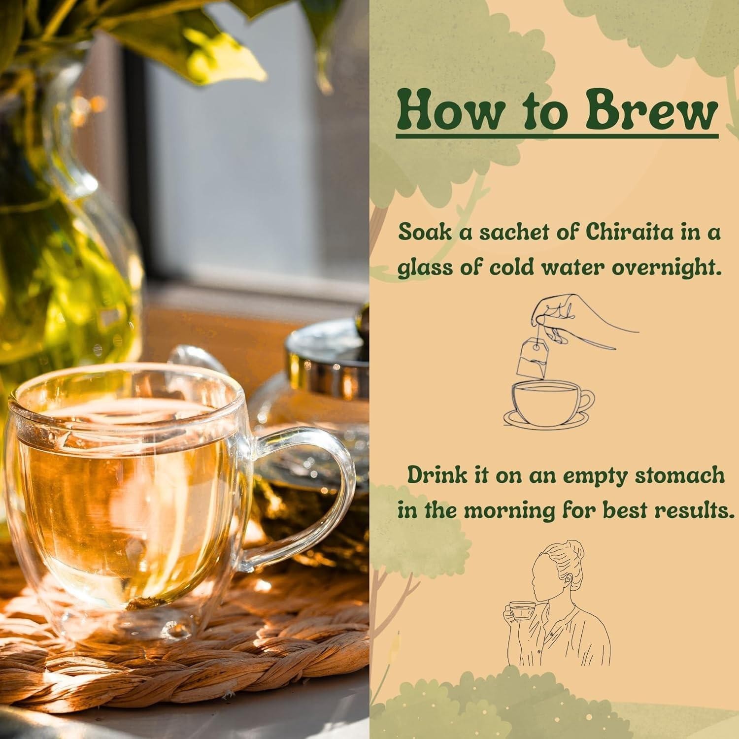 Chirata Herbal Infusion Liver Detox & Digestion Support Herb 50 Sachets
