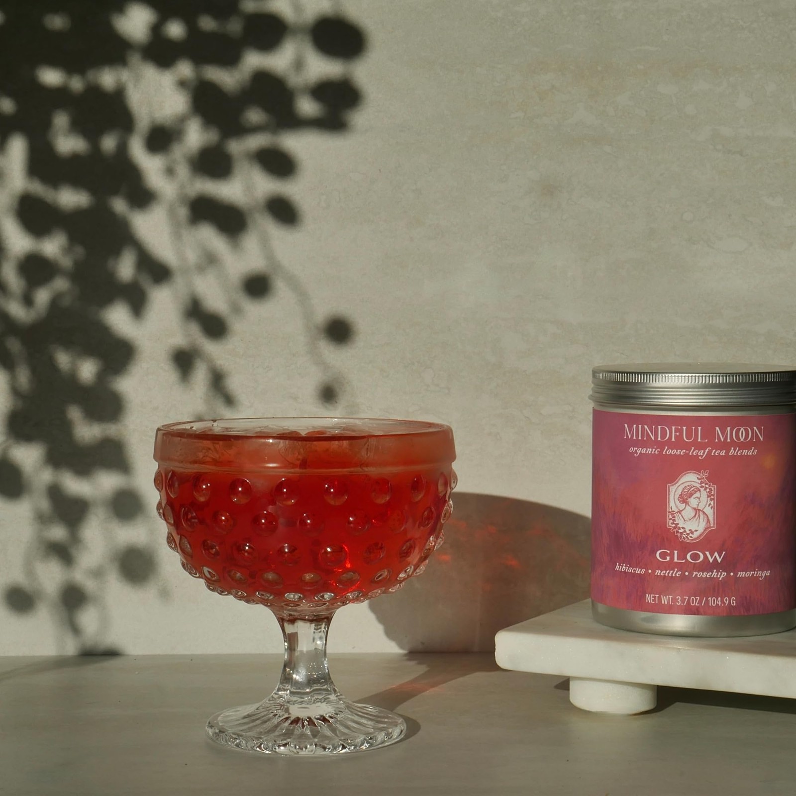 Glow Herbal Tea by Mindful Moon – Vitality Wellness Blend with Hibiscus, Mor…