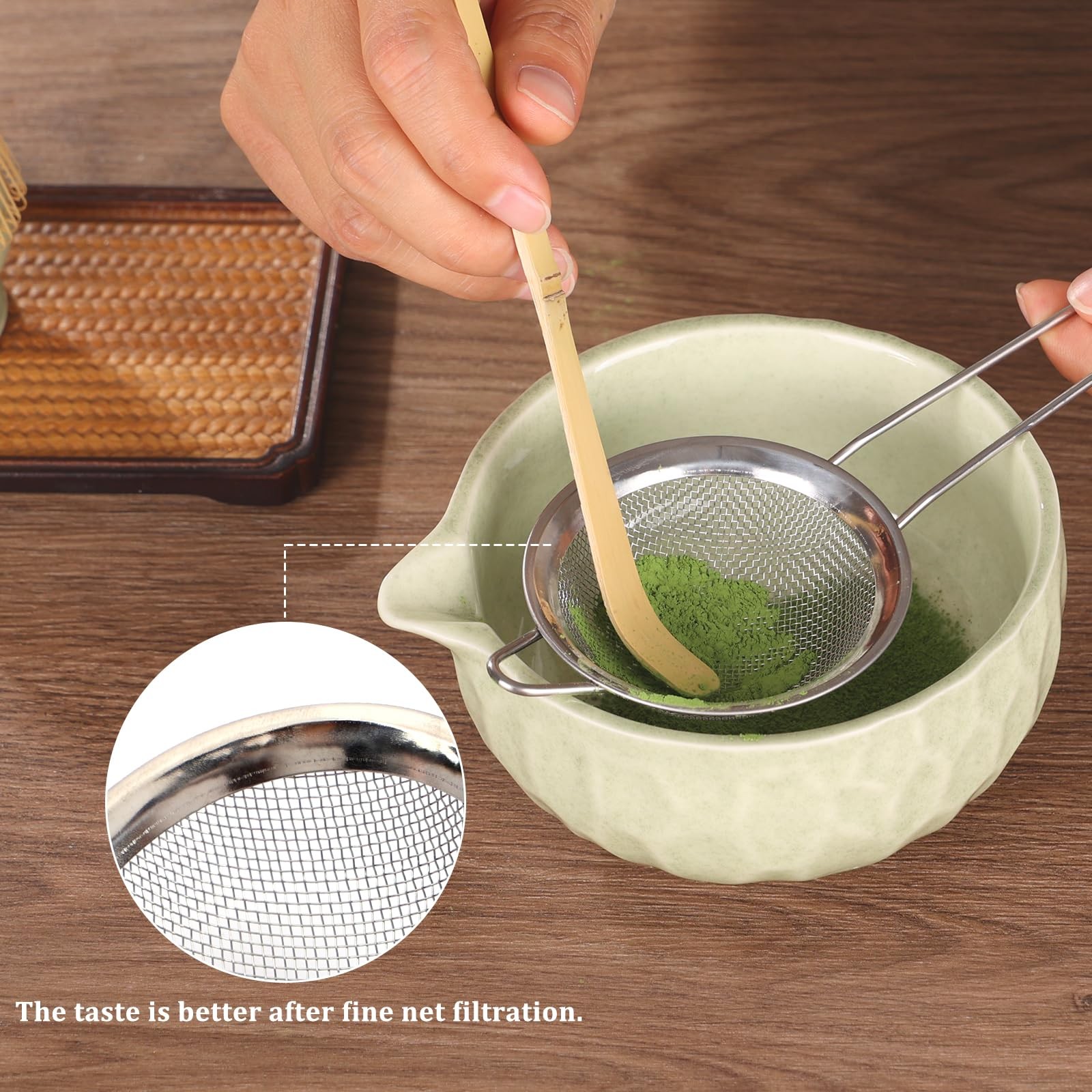 Matcha Kit – Complete Matcha Set with Bamboo Whisk, Bowl with Spout, Scoop