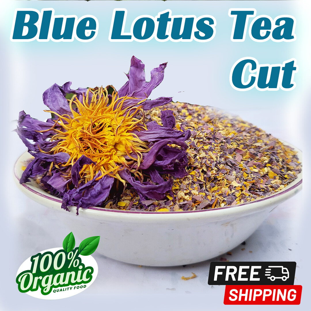 Blue Lotus (Nymphaea Caerulea) Flower Tea Cut 100% Organic Natural Herbal Tea