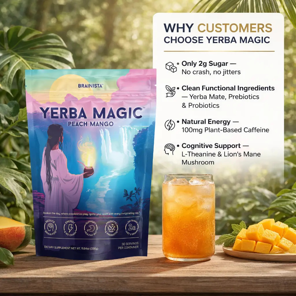 Yerba Magic Instant Yerba Mate – Natural Energy & Clarity –30 Servings,