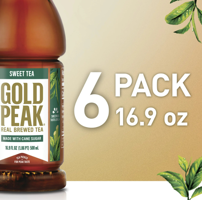 Gold Peak Iced Tea, Sweet Tea Bottles, 16.9 fl oz, 6 pack