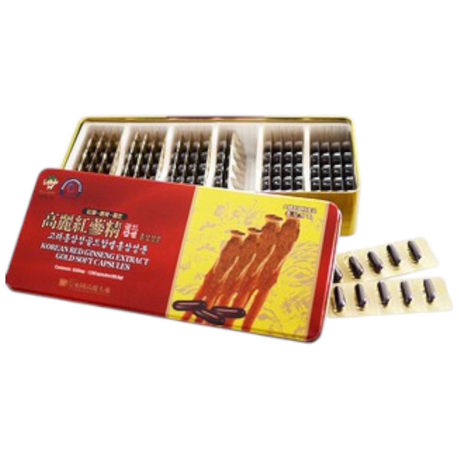 (Express) Korean Red Ginseng Extract Gold Soft Capsules 830 mg × 120 Capsules