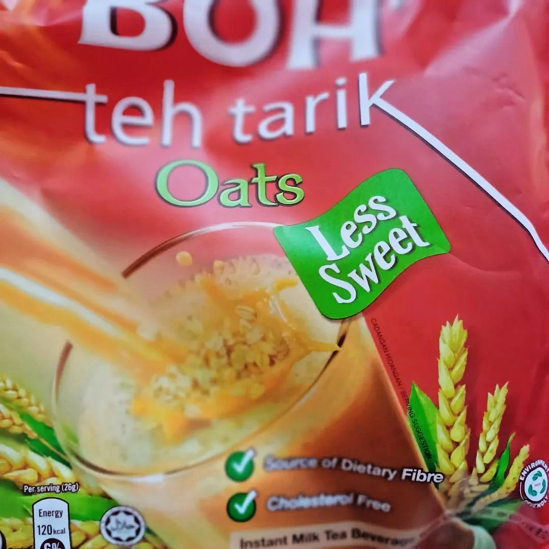 Boh Instant Tea Oats Less Sugar / Teh Tarik Oats 26g x 12s – 2 Pack (FEDEX/DHL)