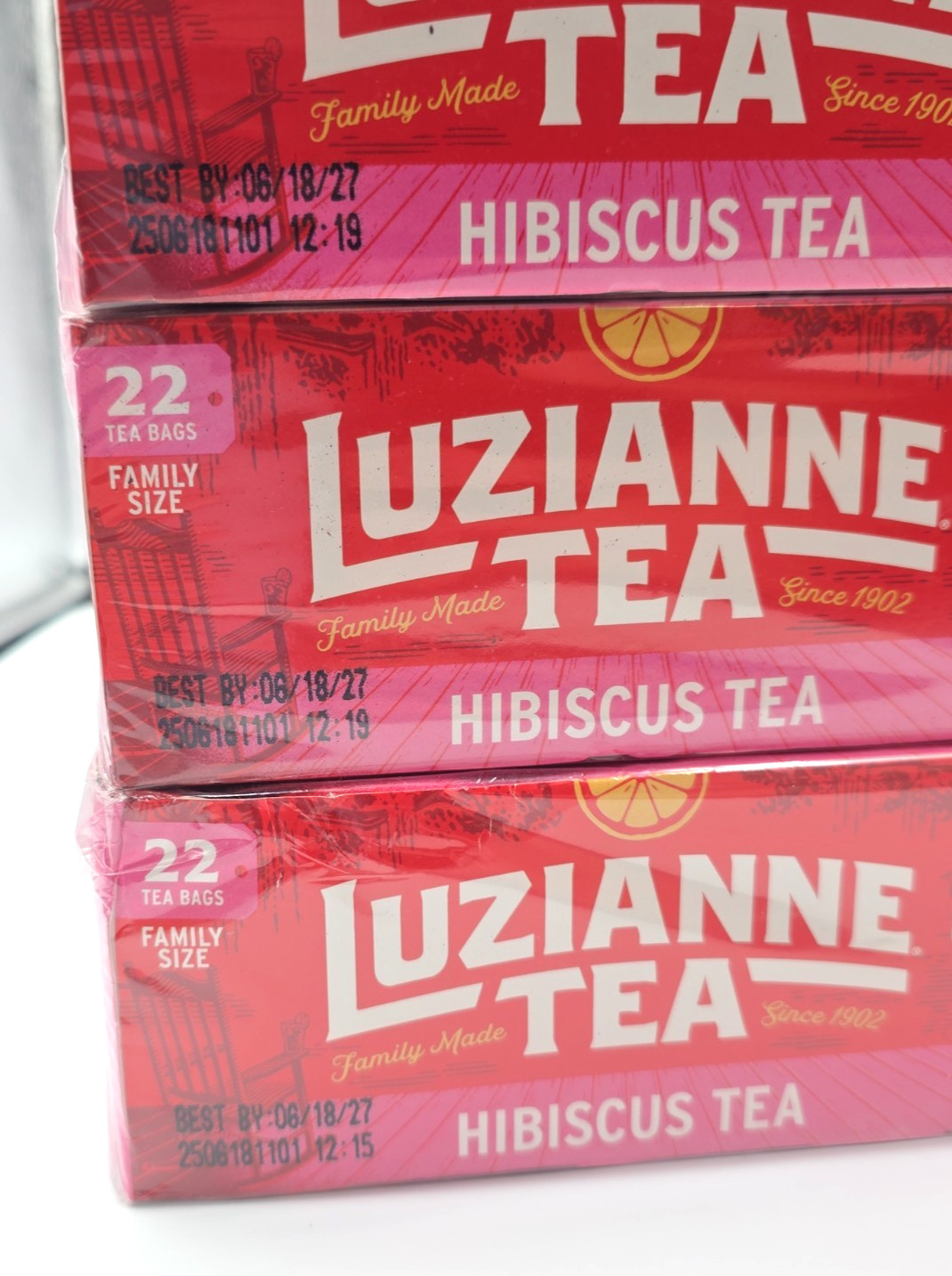 Luzianne Hibiscus Tea Family Size 22 Bags Pack of 6 47900-32201