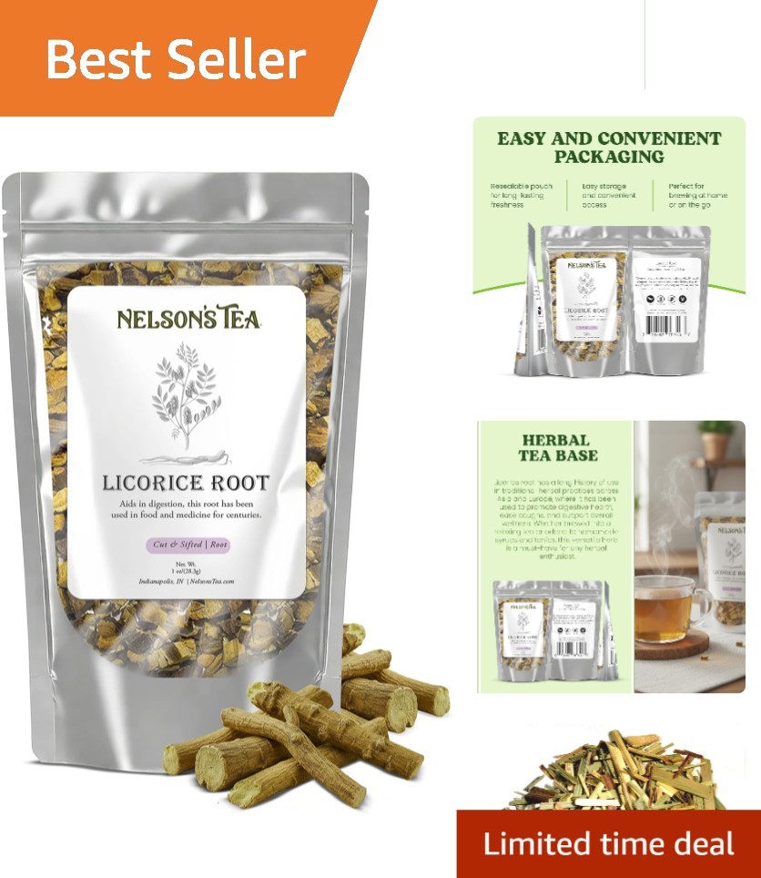 Caffeine-Free Licorice Root Tea, 1 Oz – Versatile, Sweet Ingredient for Recipes