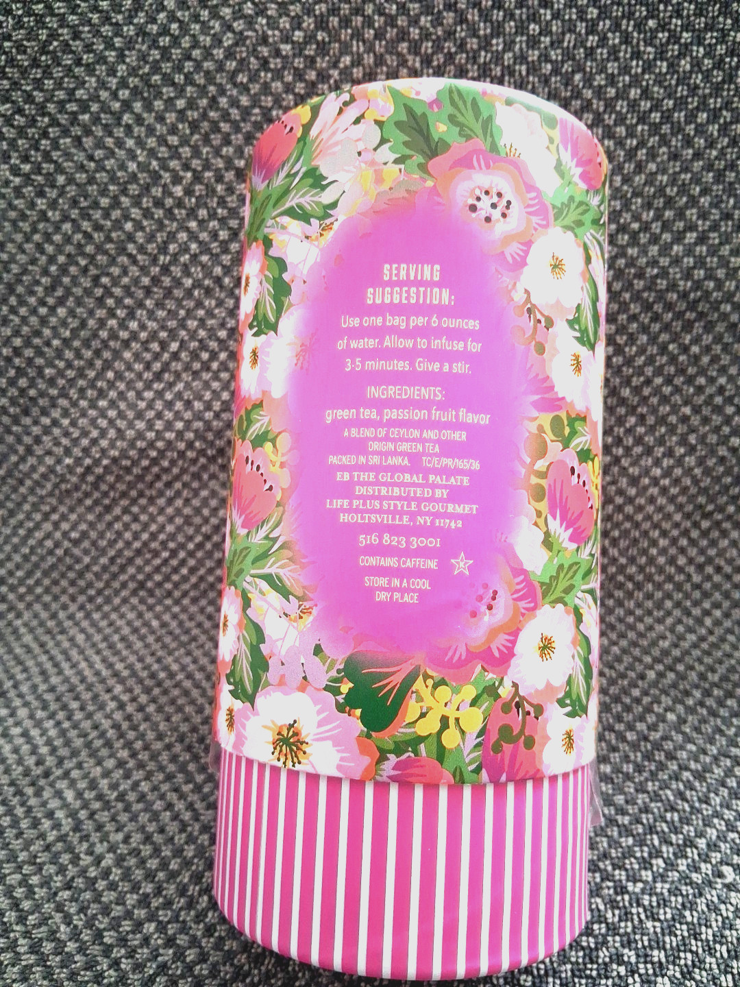 TEA TIME CAFFEINATED PASSION FRUIT GREEN TEA 2.64 oz. Exp.03/28