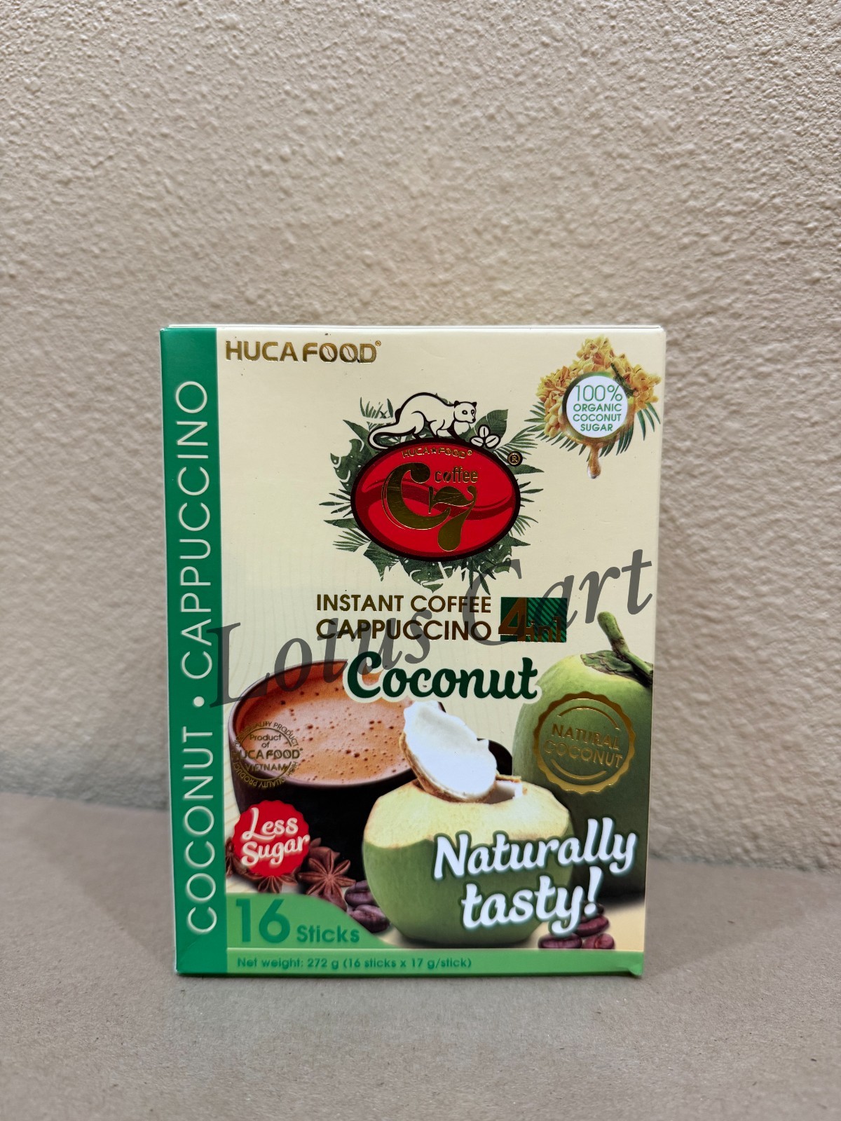 Huca Food – Instant Coffee 4in1 Coconut Cappuccino Vietnamese Coffee (16 Sticks)