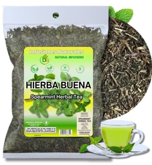 Spearmint Herbal Tea – 4 oz (113g) – Dried Mentha Spicata Leaves – Caffeine-Free