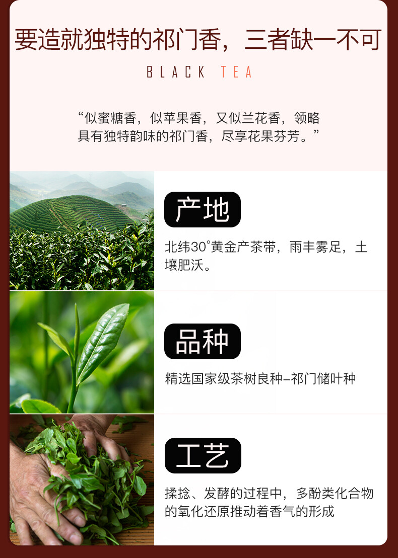 Keemun Tea Qimen Hongcha Kong Fu Black Tea Qi Men With Sweet Honey Aroma 250g