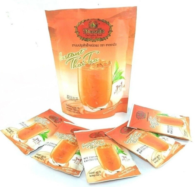 3 packs Thai Tea Mix Powder CHATRAMUE Brand 3 in 1 Number One Hot and Cool