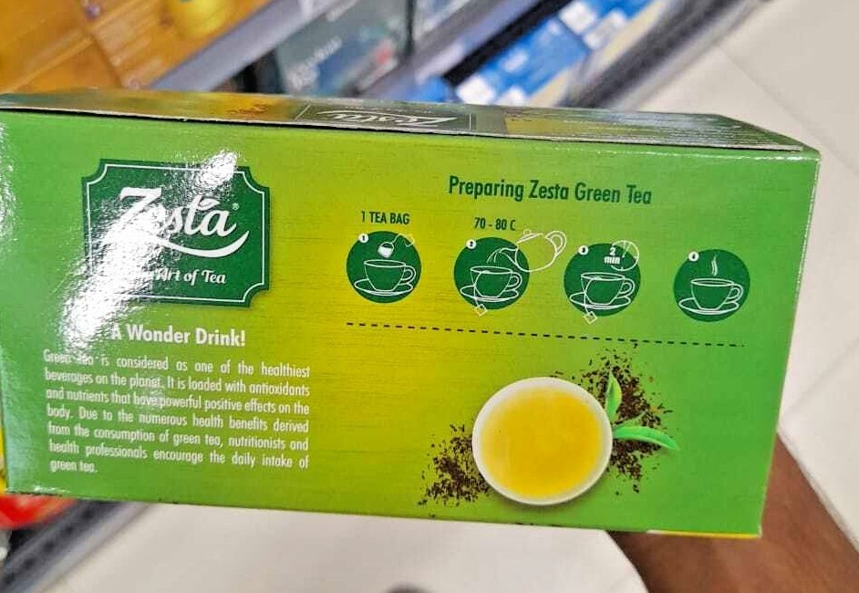 Ceylon Best Natural pure Organic Herbal Healthy BOPF100% Zesta Green Tea 25 Bags