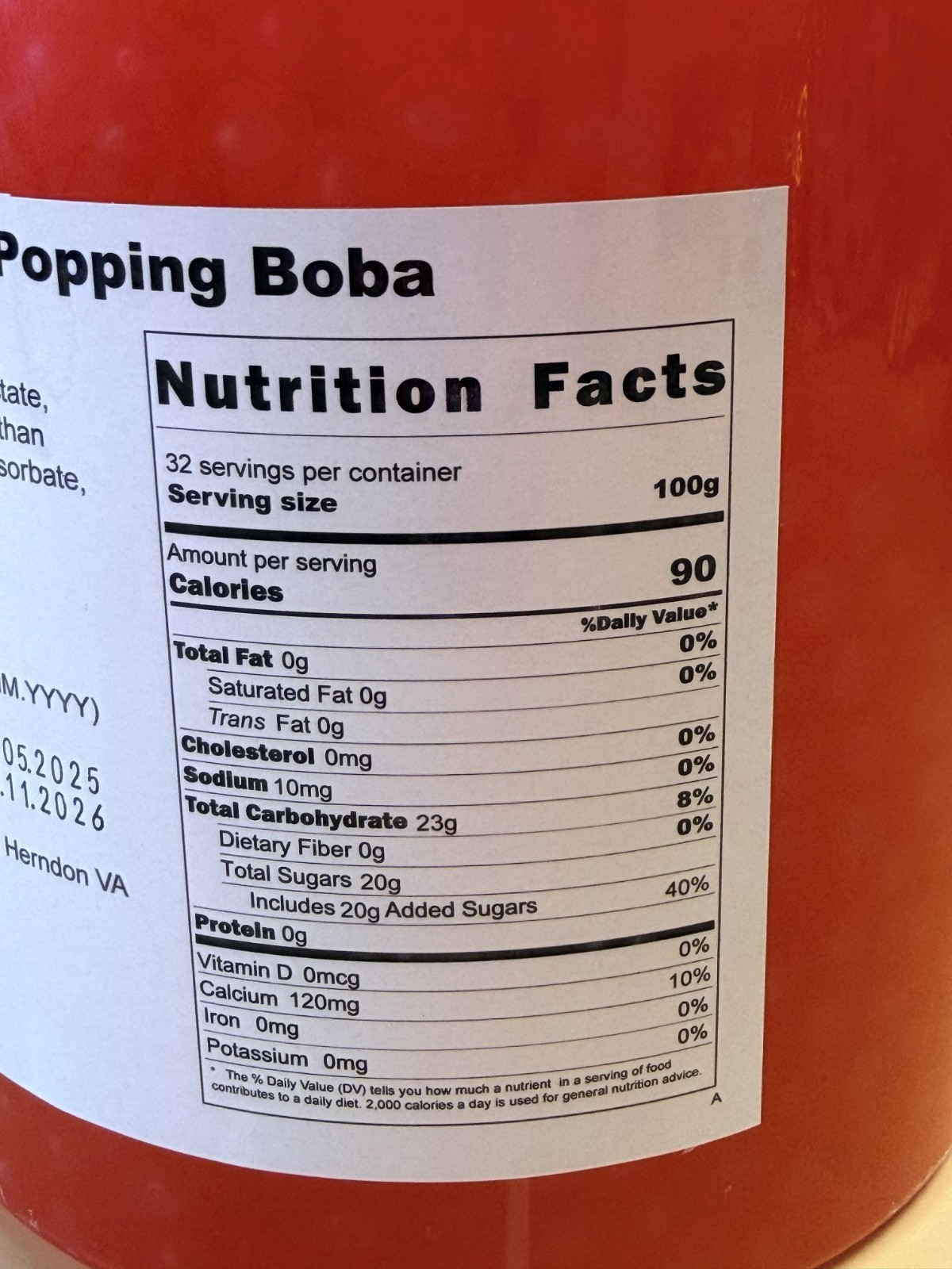 Honey&Milk Popping Boba 4 Pack 3.2KG Passion Fruit Strawberry Bubble Tea Taiwan