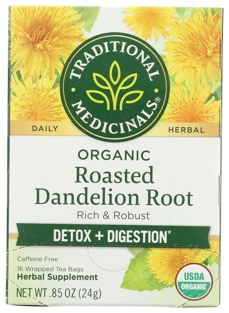 Traditional Medicinals, Tea Roasted Dandelion Root Organic, 16 Tea Bags