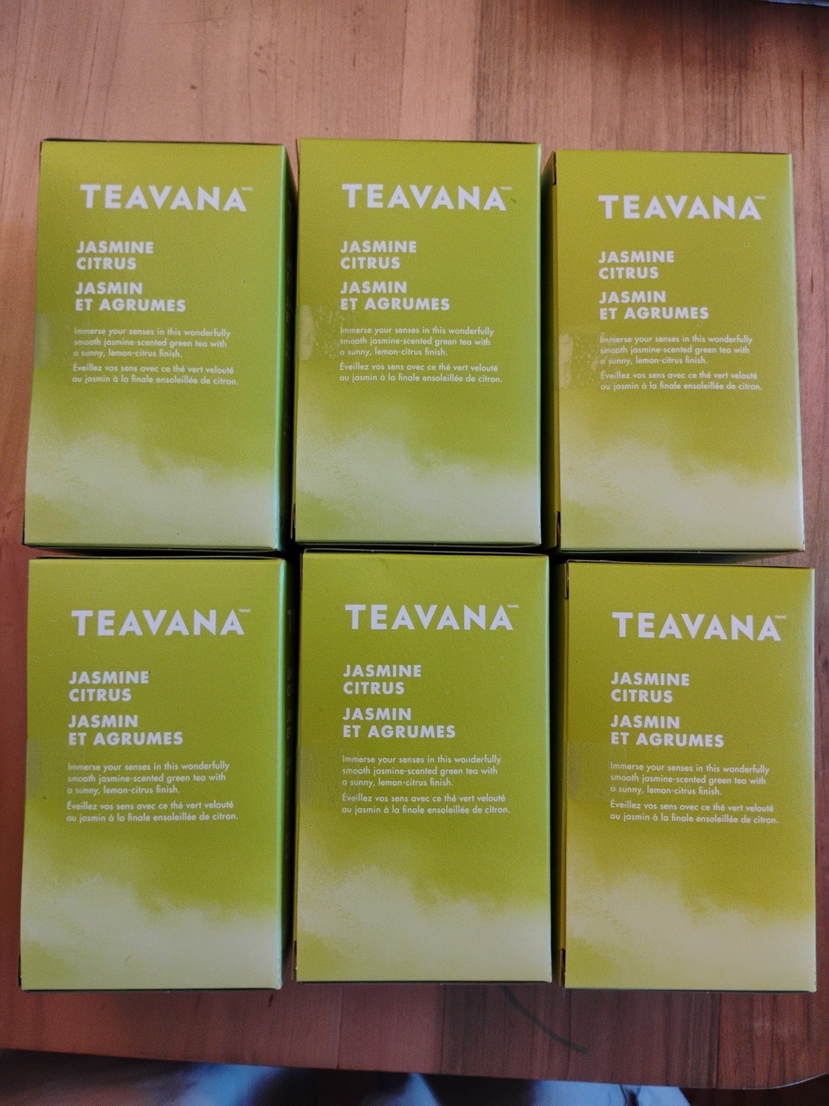 6x Teavana Jasmine Citrus Green Tea 24ct. Filterbags Best Before:11/26/25 NIB