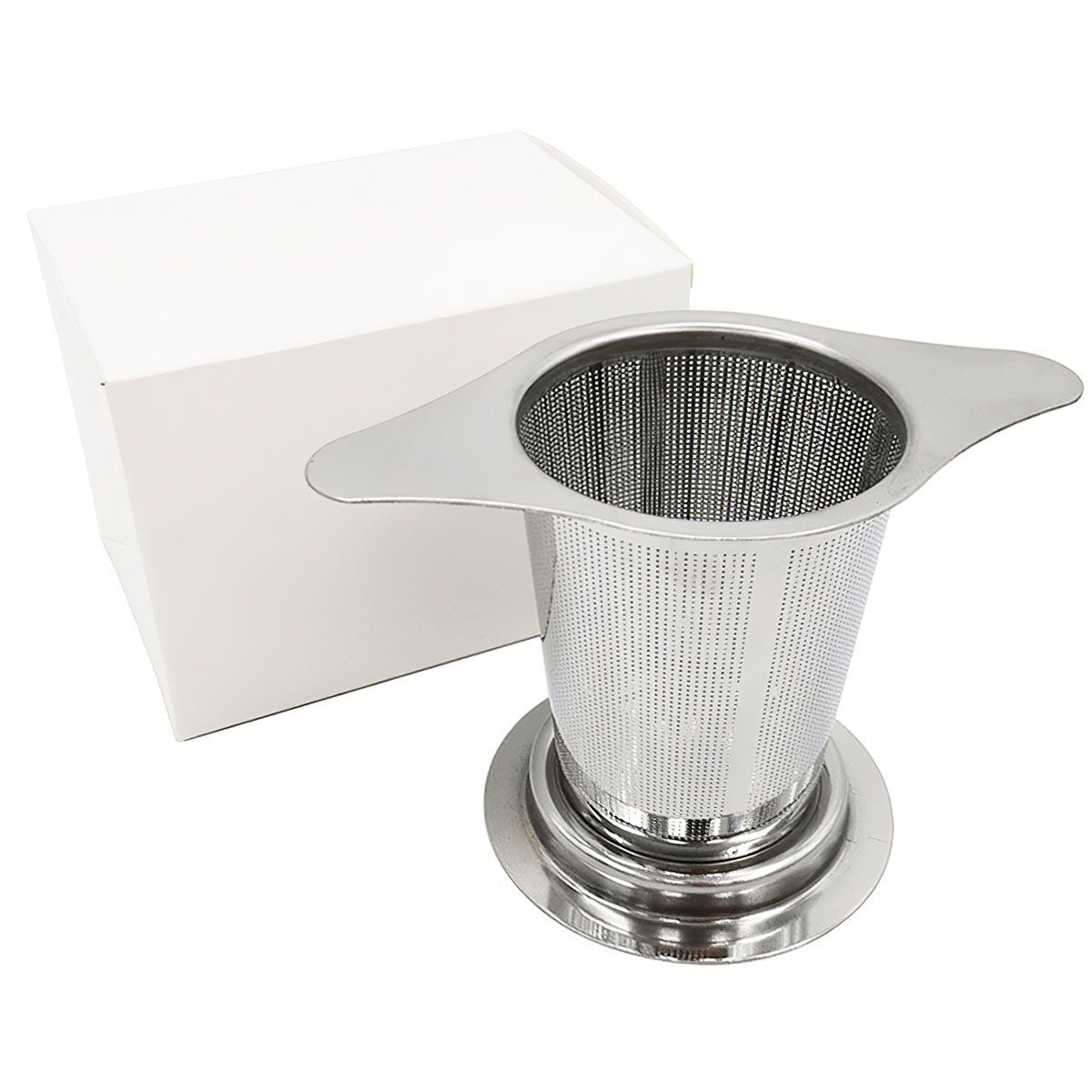 Tea Infuser Mesh Loose Leaf Herb Strainer Handle Stainless Steel Filter W/Lid