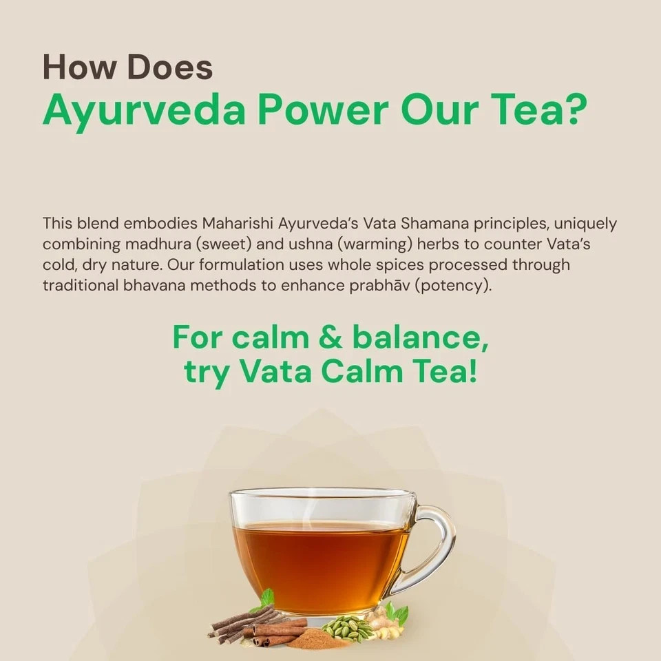 Maharishi Ayurveda All Natural Vata Calm Herbal Tea, 20 Tea Bag