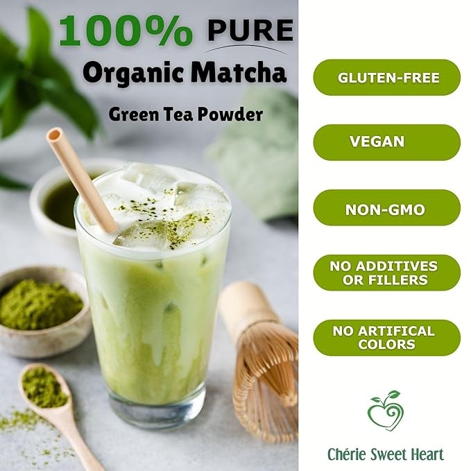 Cherie Sweetheart Organic Matcha Green Tea Powder – 16oz