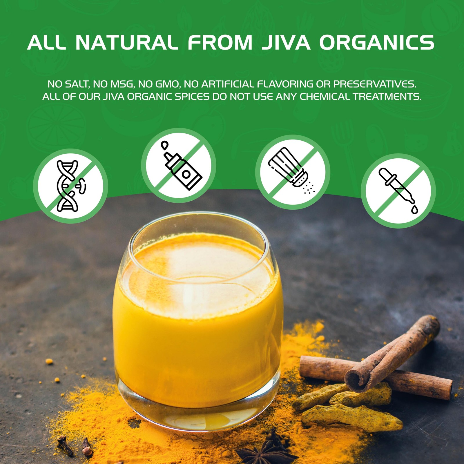 Jiva Organics Turmeric Tea Latte – Golden Milk Powder 7 Ounce Bag – Pack of 1