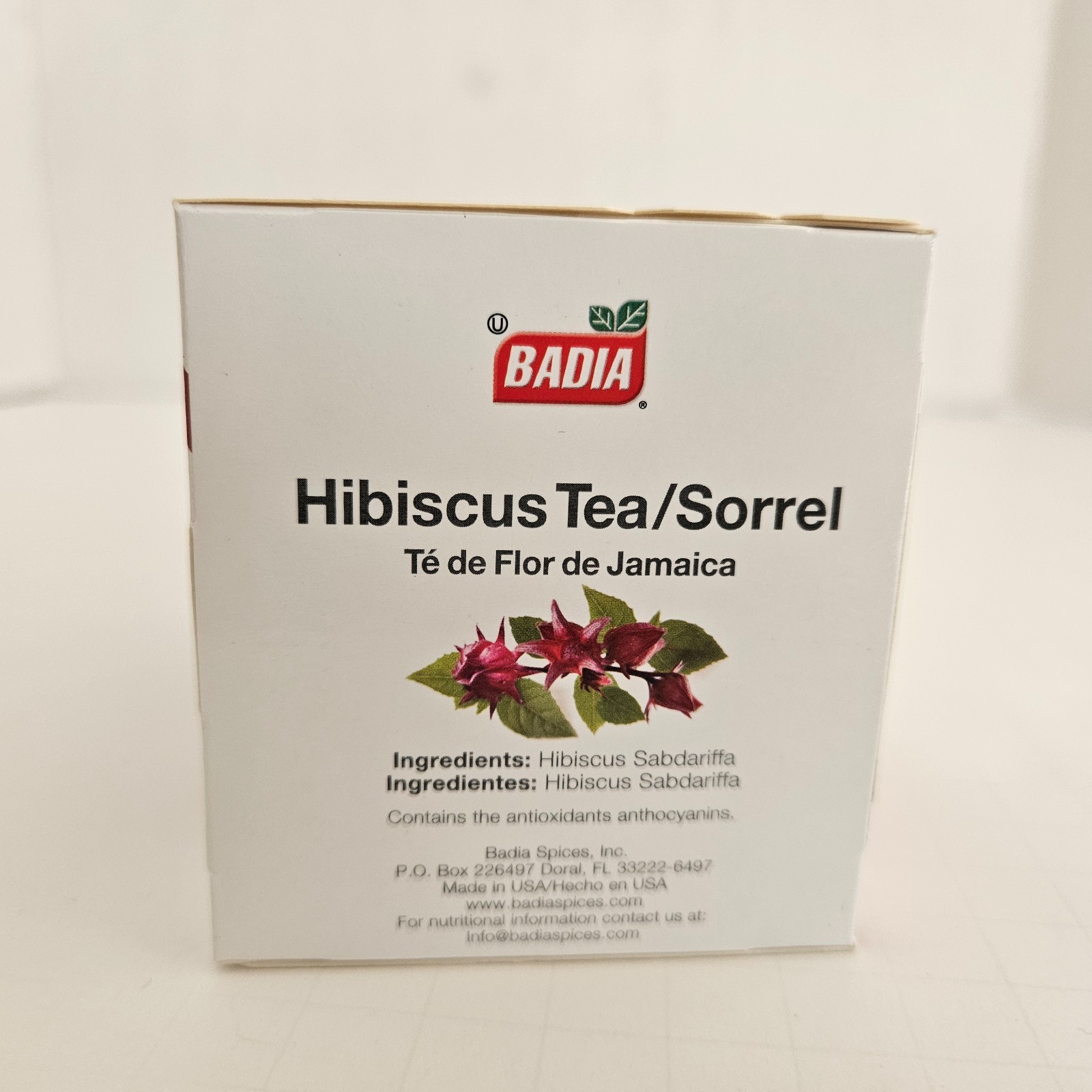 Badia Hibiscus Tea Sorrell 50 Bags Antioxidant No Caffeine BB 10/2027