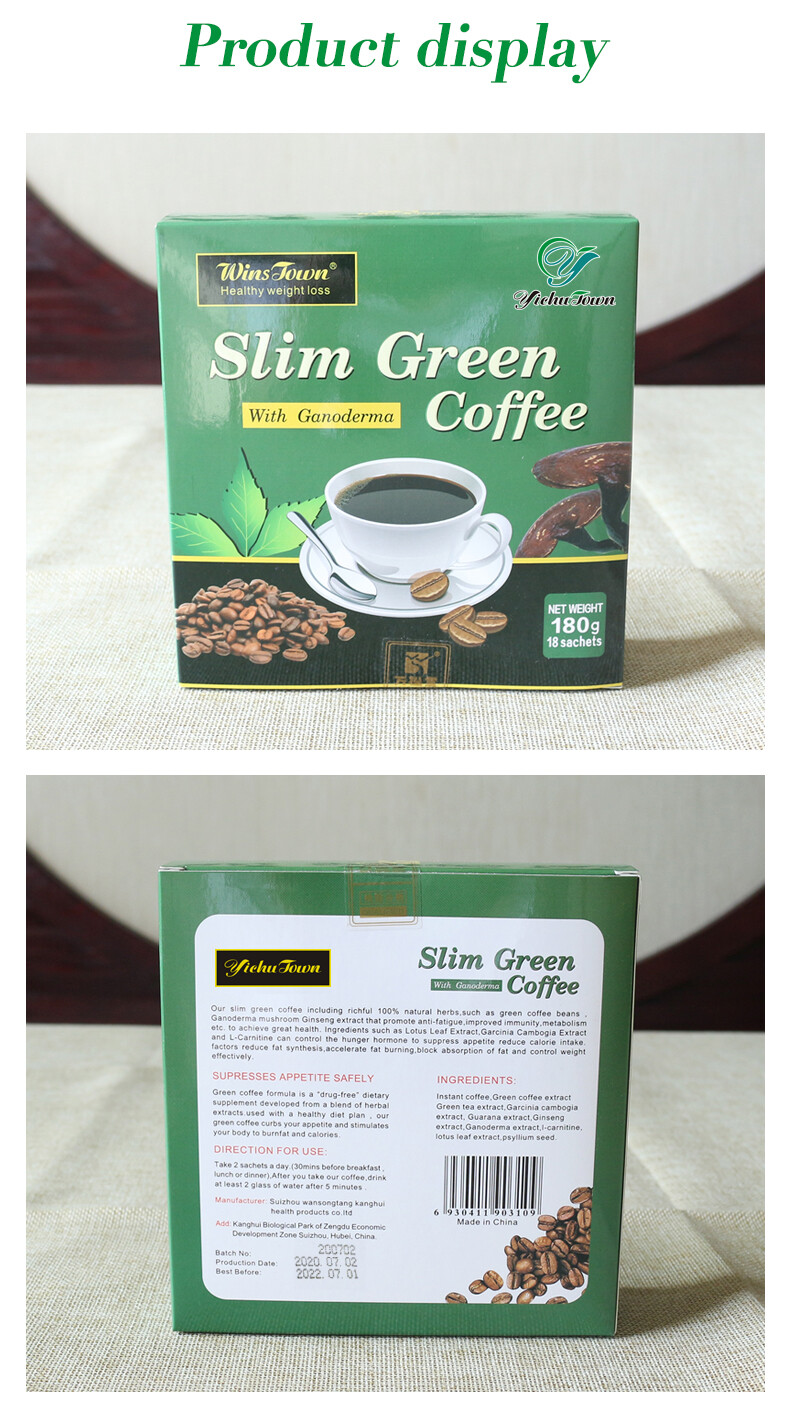 Slimming Instant Coffee 10g*18bags Slim Diet Green Weight Loss Coffee