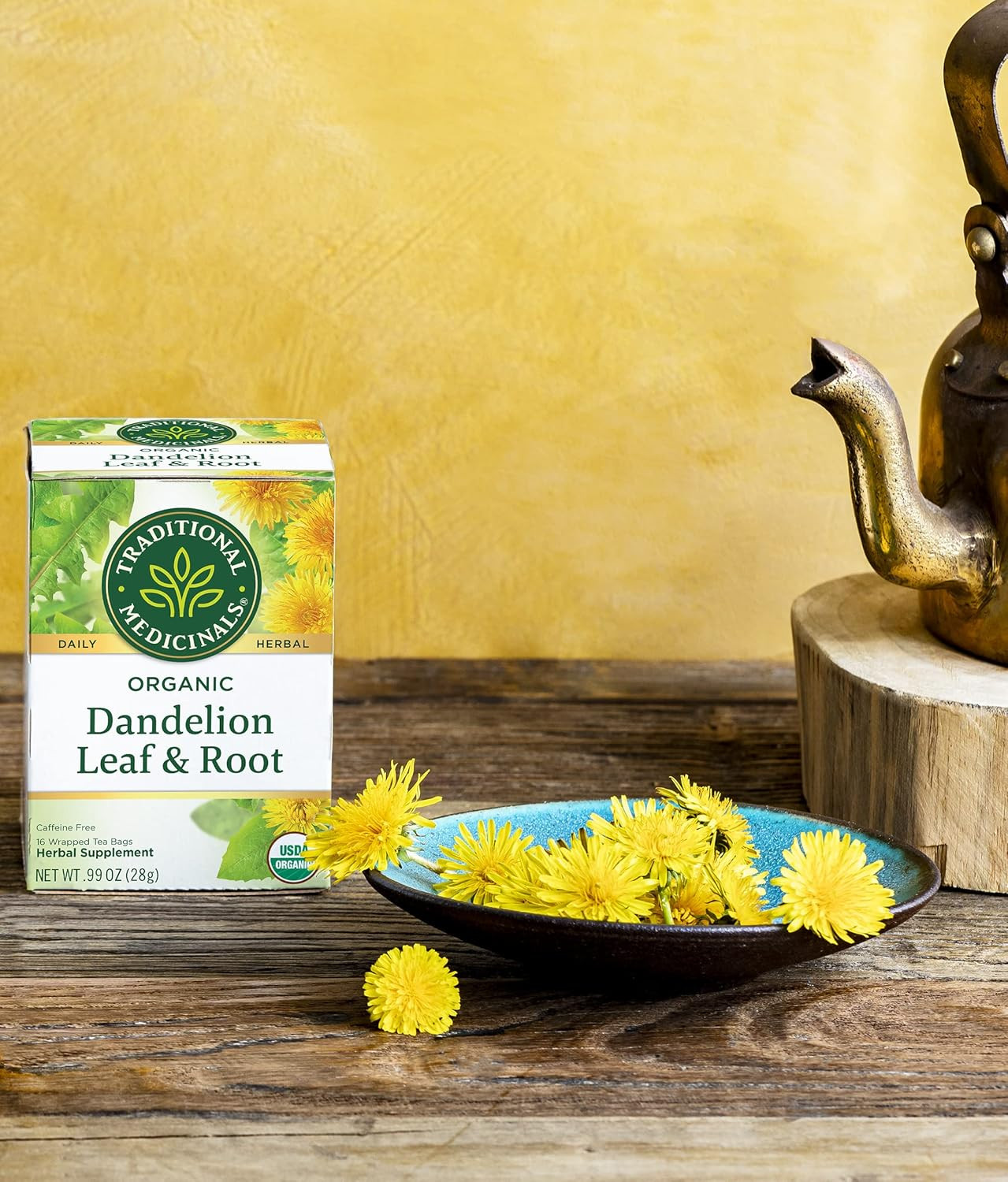 Tea, Organic Dandelion Leaf & Root, Supports Kidney Function & Healthy Digestion