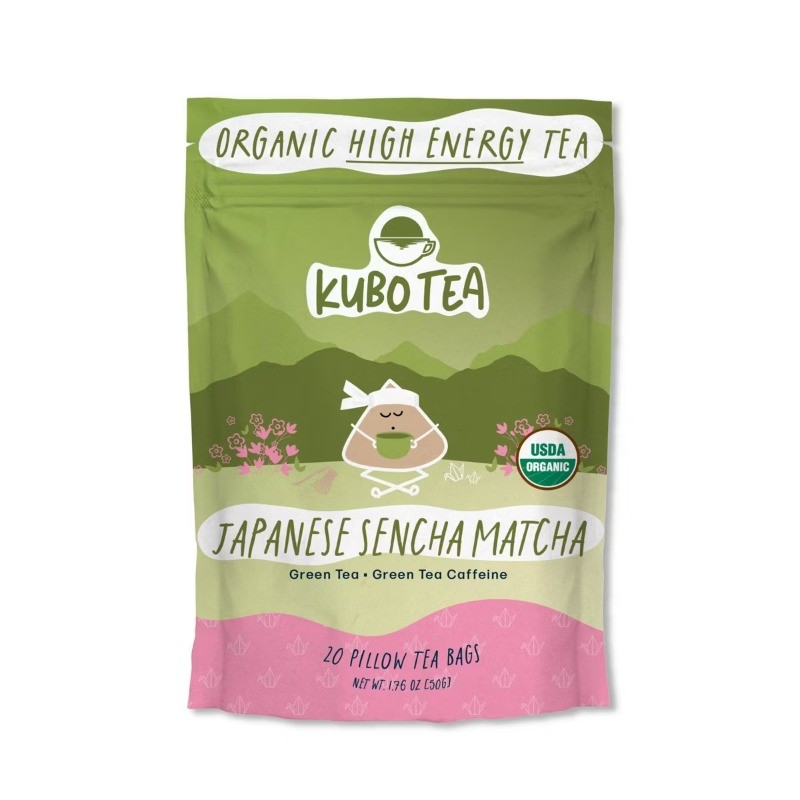 Organic High Caffeine Japanese Sencha Matcha Green Tea Bags – 20ct