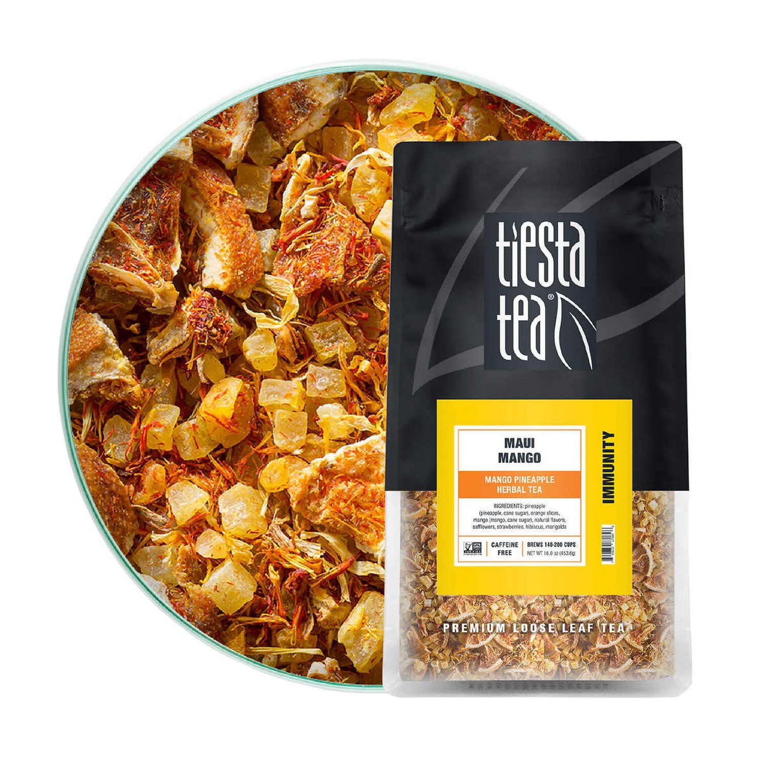 LOOSE LEAF TEA TIESTA HERBAL MAUI MANGO BLACKBERRY BLUEBERRY FLAVORS 3 PK~ 3LBS!