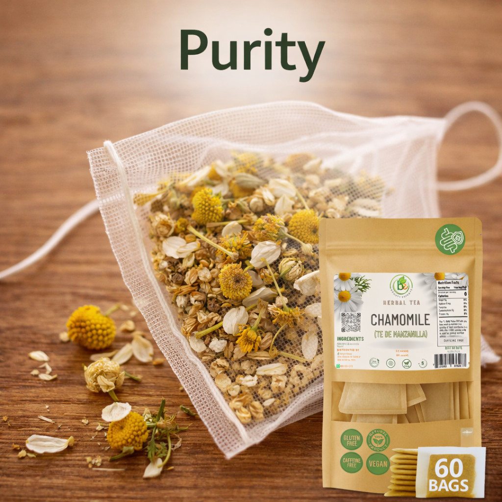 Manzanilla Té (ChamomileTea)–60 Tea Bags–100% Natural Infusion-by BEXPERTSUSA