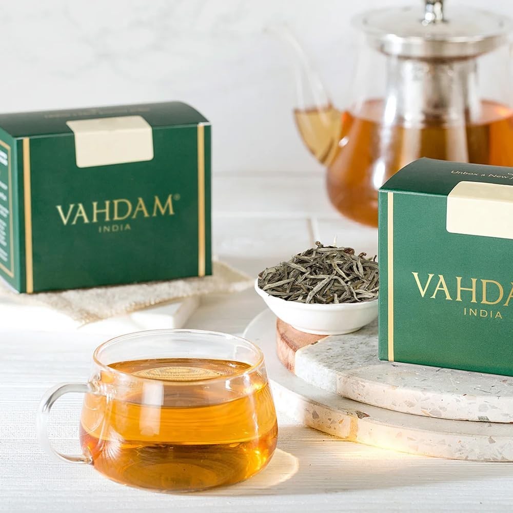 Imperial White Tea Leaves From Himalayas 25 Cups/1.76oz High Elevation Grown,…