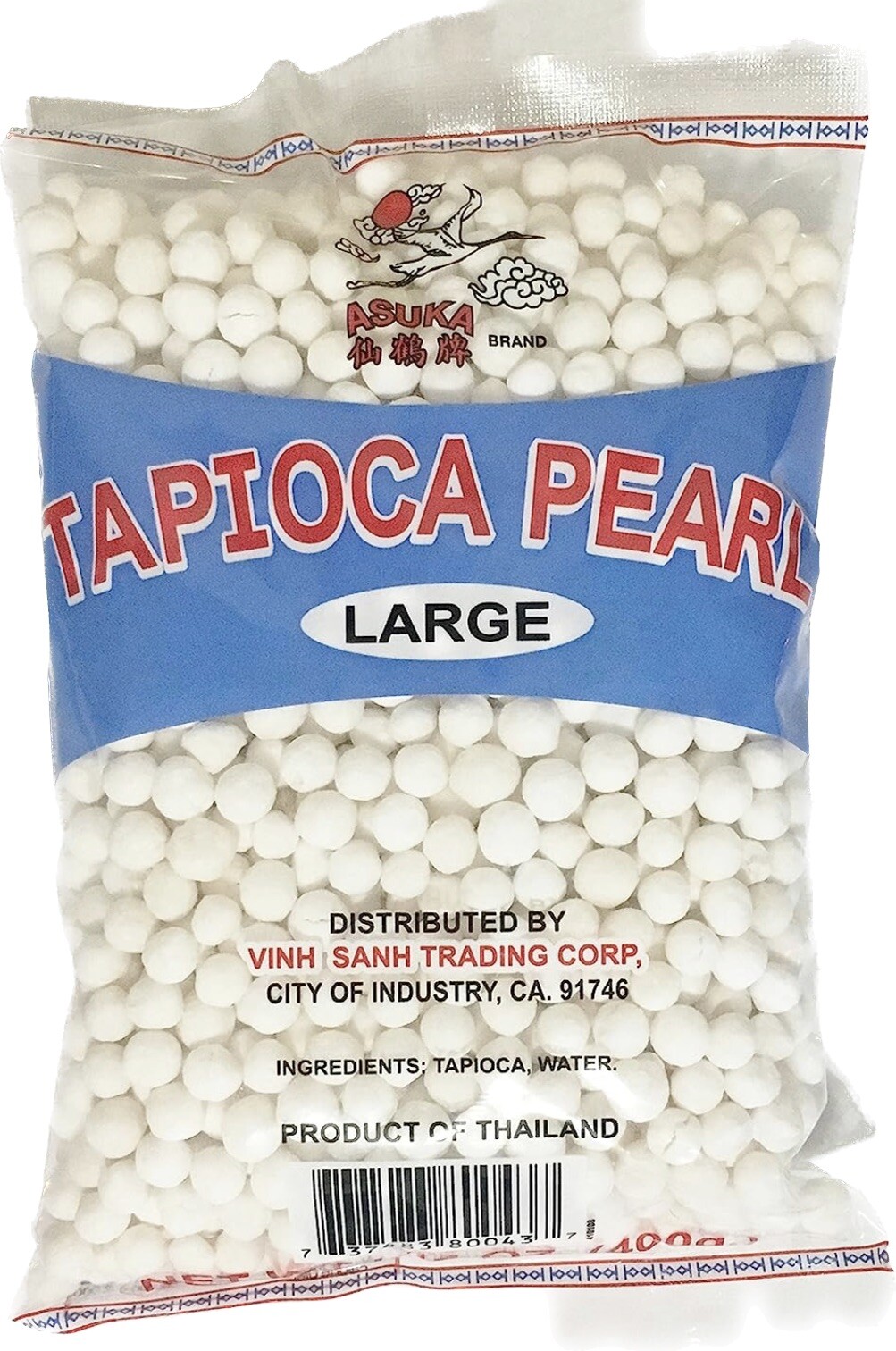 Asuka White Tapioca Pearl Large Boba Sago 14oz Gluten Free