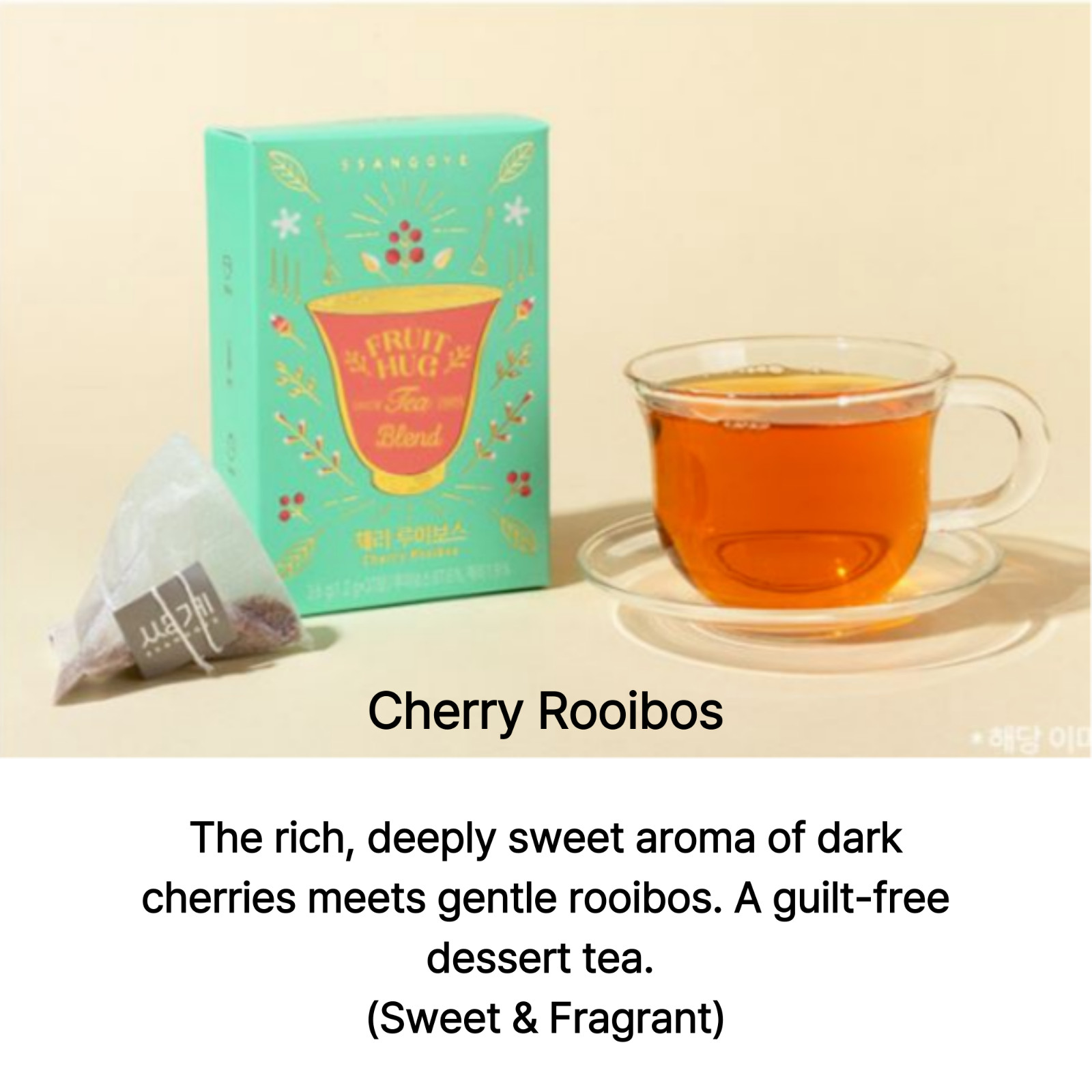 Ssanggye Premium Korean Fruit Hug Dried Tea Blend 6 Flavors x 3 Pyramid Tea Bags