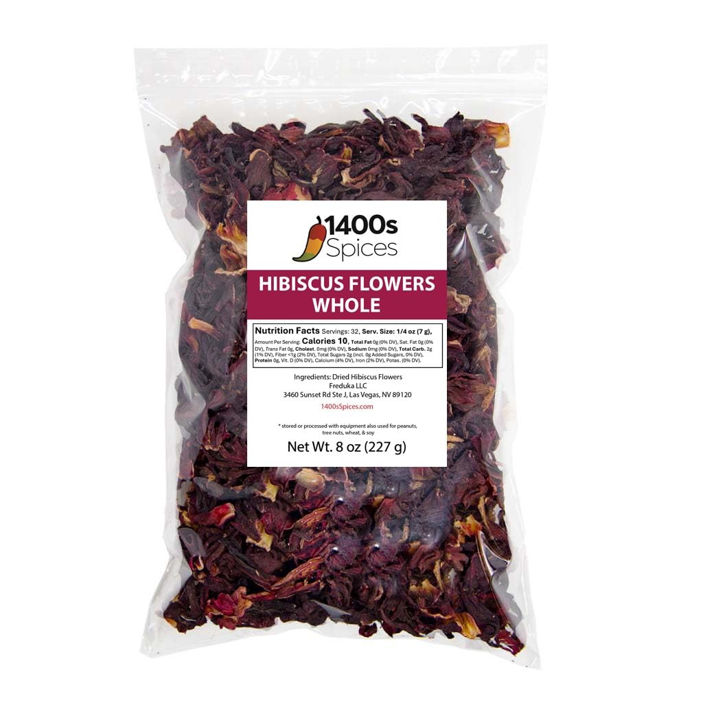 1lb Dried Whole Hibiscus Flowers & Petals Flor de Jamaica Sorrel Flower Zobo